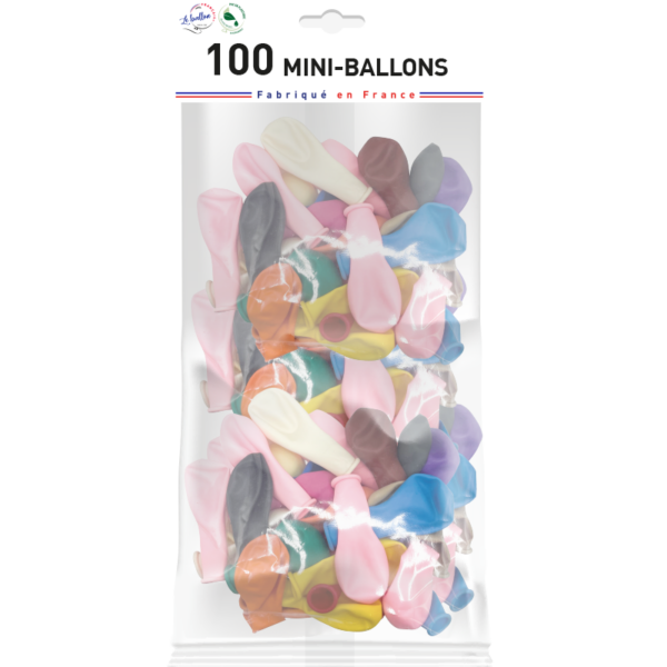 Mini-ballons multicolores opaques – Image 3