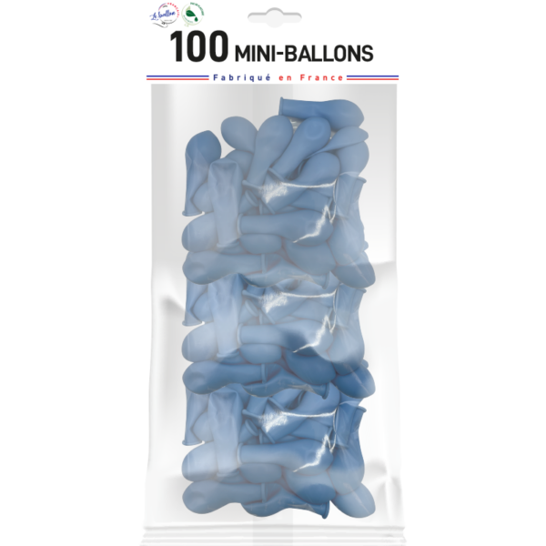 Mini-ballon bleu pâle opaque – Image 3
