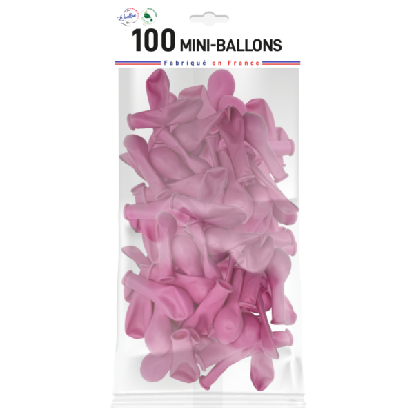 Mini-ballon rose bonbon opaque – Image 3