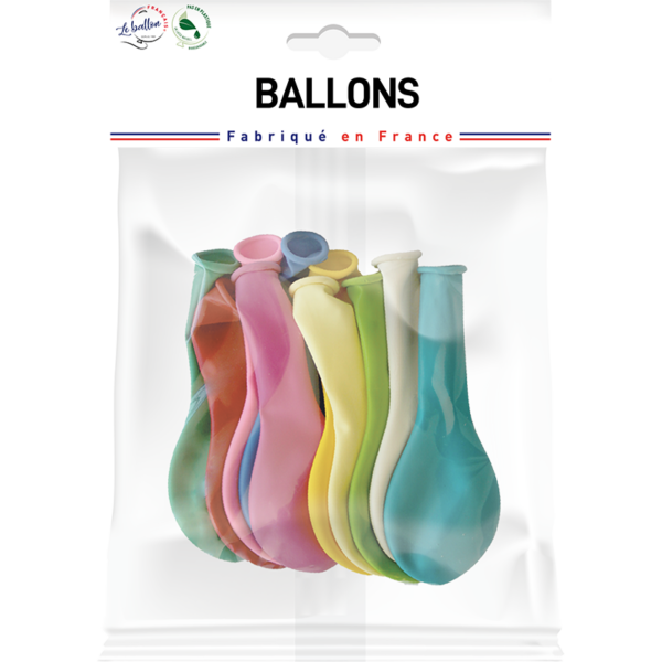 Ballons opaques multicolores 23 cm – Image 2