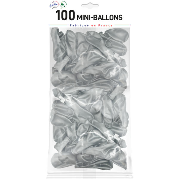 Mini-ballon argent nacré – Image 3