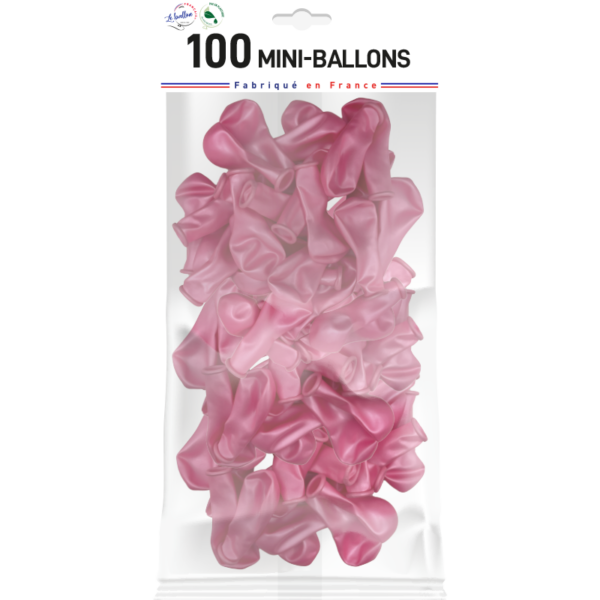 Mini-ballon rose nacré – Image 3