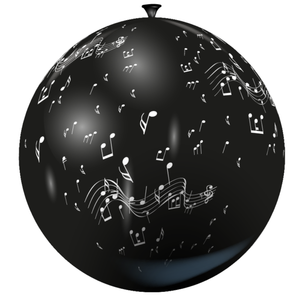 Ballon géant notes de musique