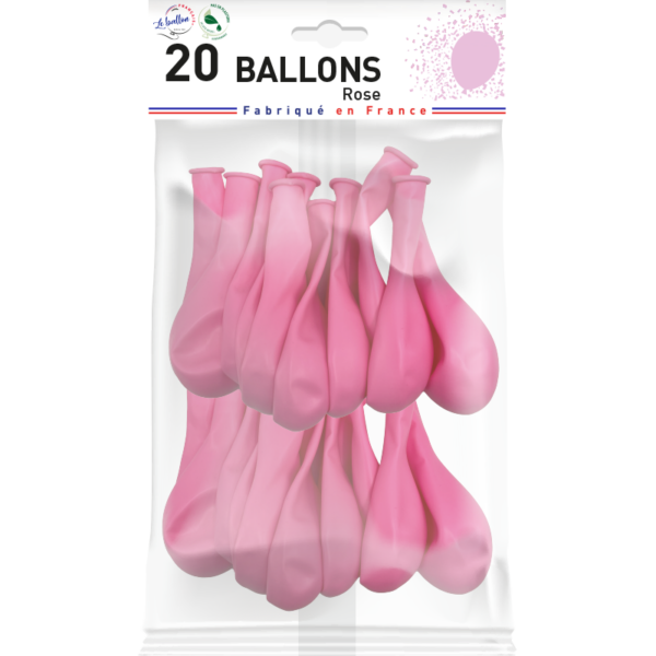 Ballon rose opaque – Image 3