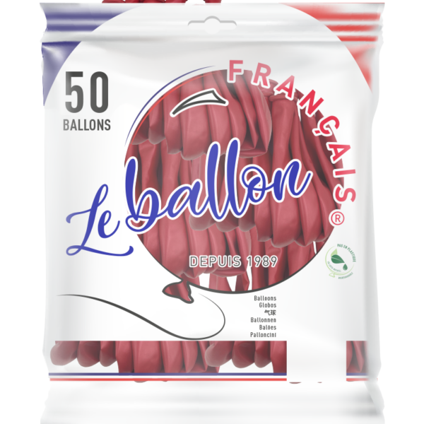 Ballon rouge nacré – Image 4