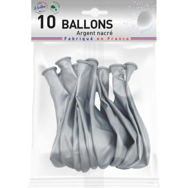 Ballon argent nacré – Image 2