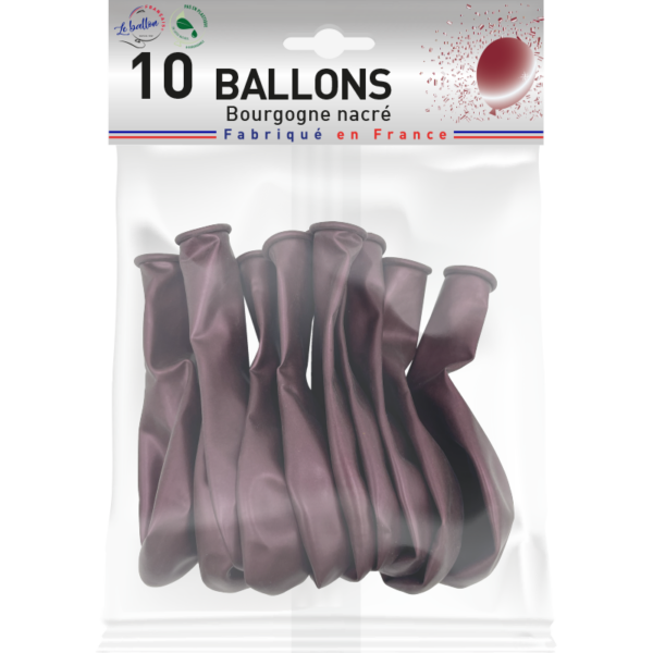 Ballon bourgogne nacré – Image 2