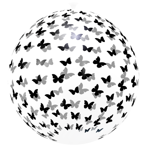 Ballon géant cristal papillons