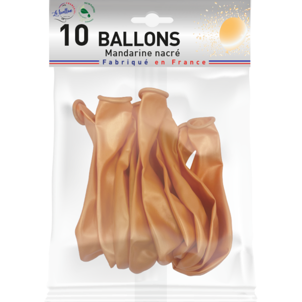 Ballon mandarine nacré – Image 2