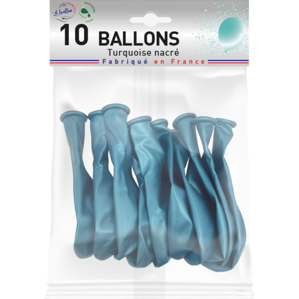 Ballon turquoise nacré – Image 2