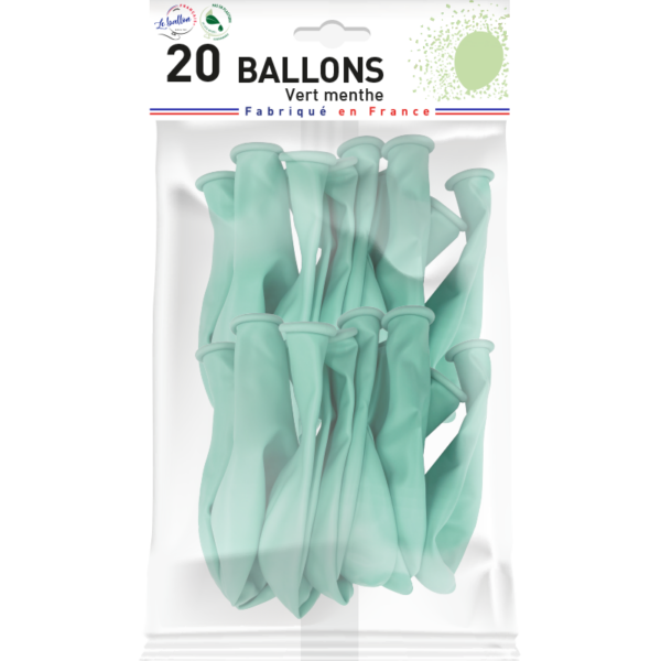 Ballon vert menthe opaque – Image 3
