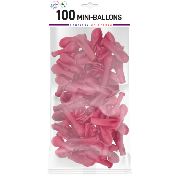 Mini-ballon framboise opaque – Image 3