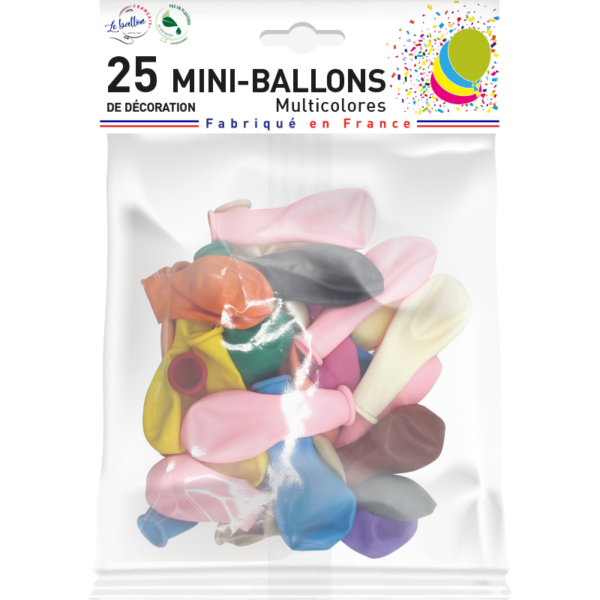 Mini-ballons multicolores opaques – Image 2