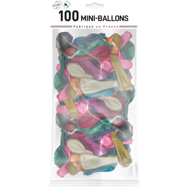 Mini-ballons multicolores nacrés – Image 3