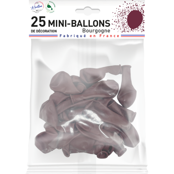 Mini-ballon bourgogne opaque – Image 2