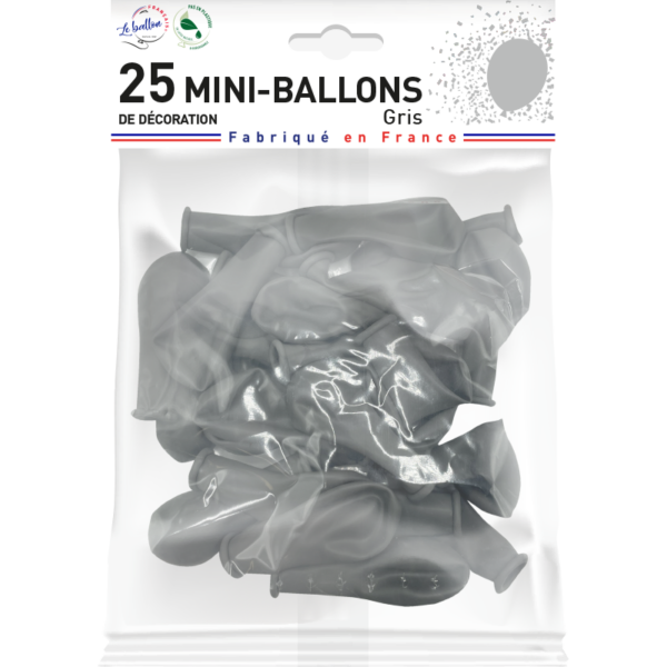 Mini-ballon gris opaque – Image 2