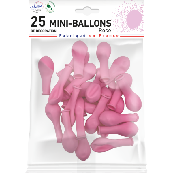 Mini-ballon rose opaque – Image 2