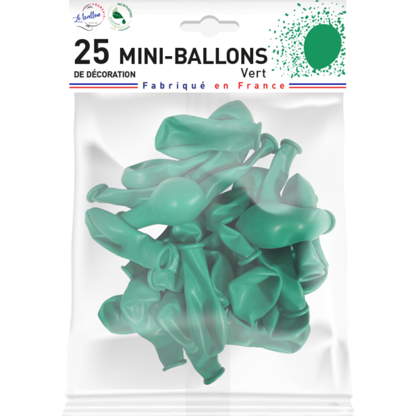 Mini-ballon vert opaque – Image 2