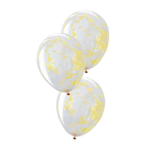 Ballon confettis jaune pâle