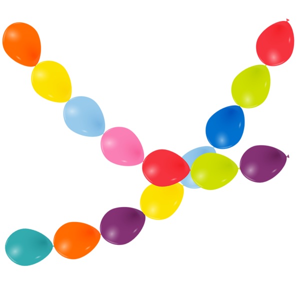 Ballon lien opaque multicolore