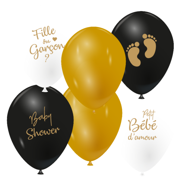 Ballons baby shower mixte