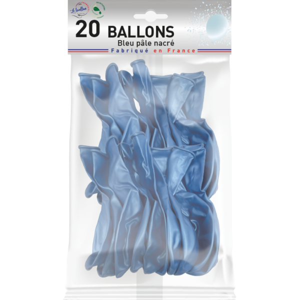 Ballon bleu pâle nacré – Image 3