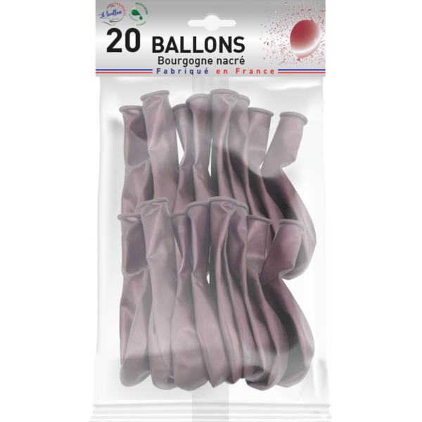 Ballon bourgogne nacré – Image 3
