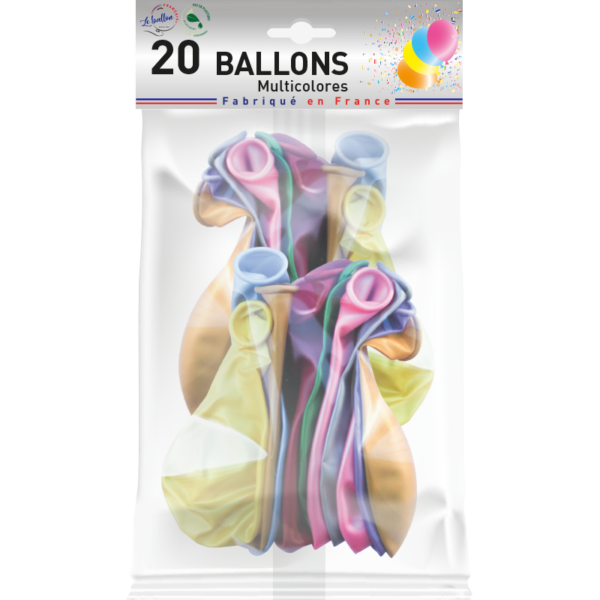 Ballons multicolores nacrés – Image 3