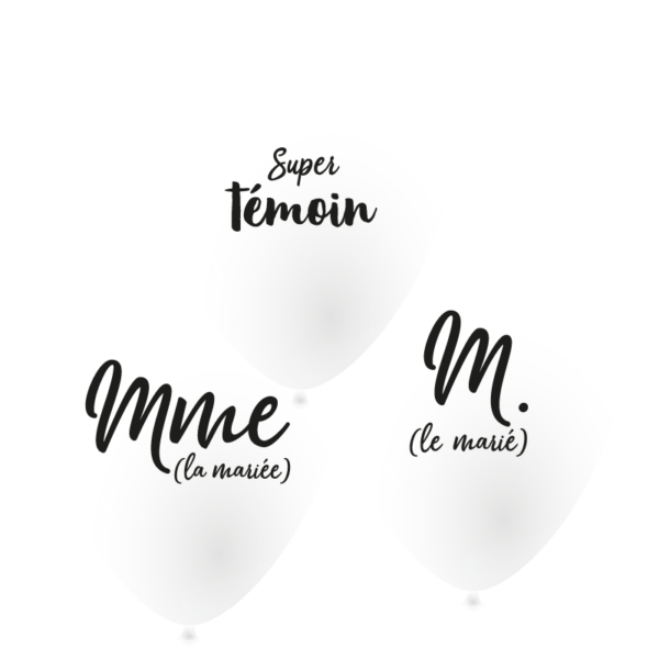 Ballons kit mariés témoins