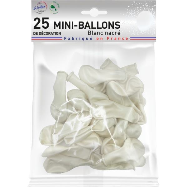 Mini-ballon blanc nacré – Image 2