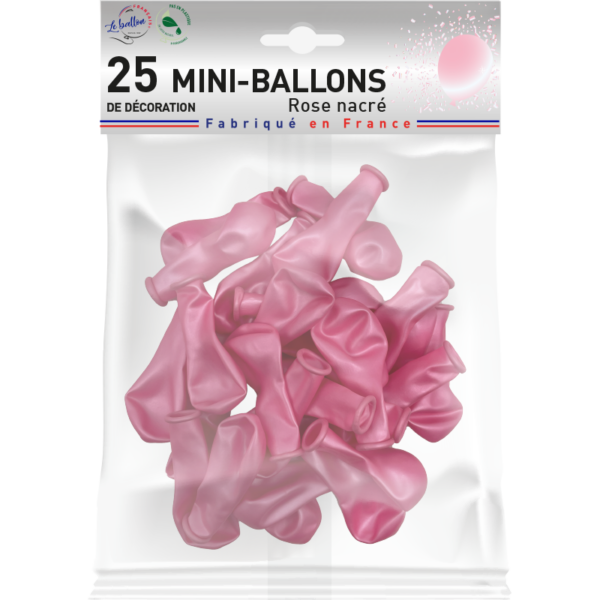 Mini-ballon rose nacré – Image 2