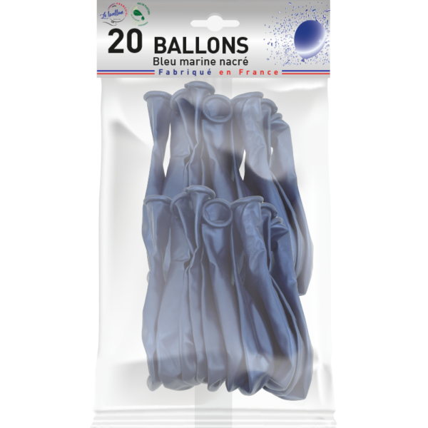 Ballon bleu marine nacré – Image 3