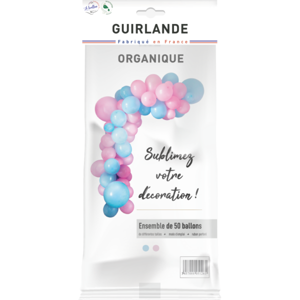 Guirlande organique rose et bleu pâle – Image 2