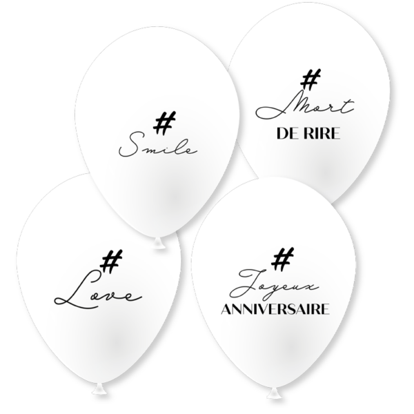 Ballons hashtags