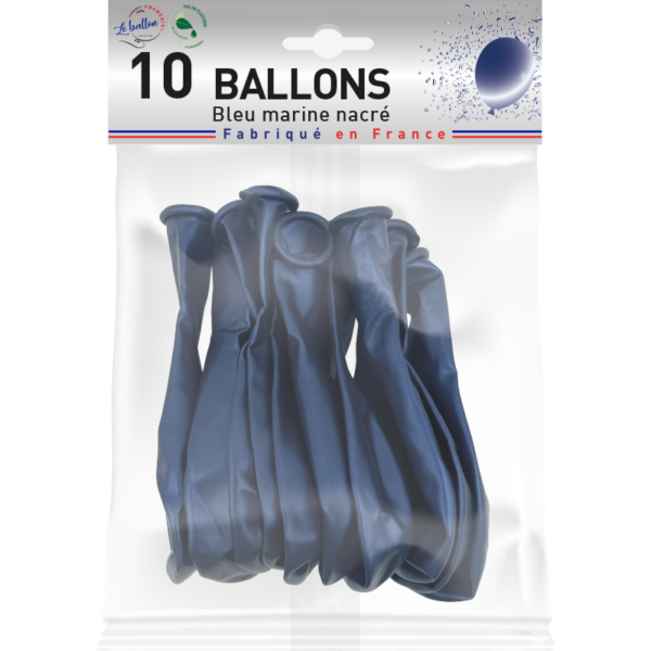Ballon bleu marine nacré – Image 2
