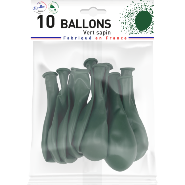 Ballon vert sapin opaque – Image 2