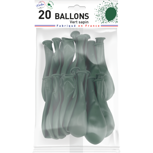 Ballon vert sapin opaque – Image 3