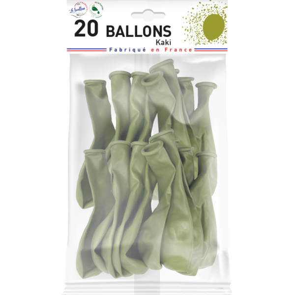 Ballon kaki opaque – Image 3