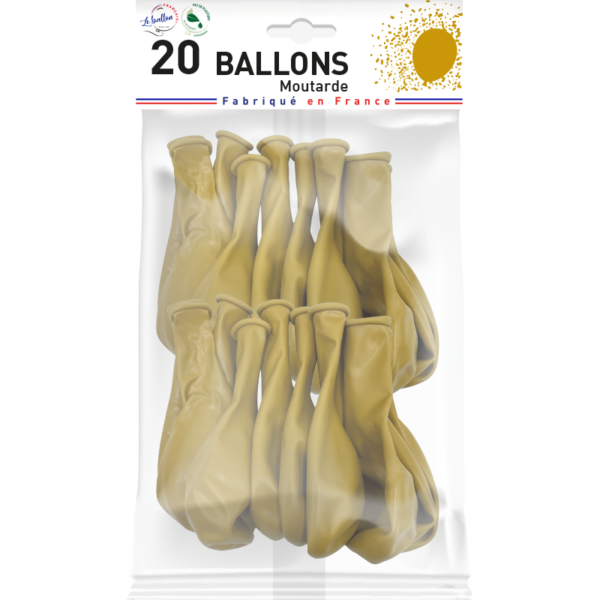 Ballon moutarde opaque – Image 3