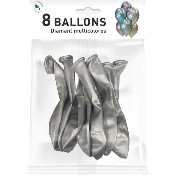 Ballon diamant argent brillant – Image 2