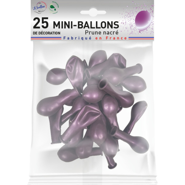 Mini-ballon prune nacré – Image 2