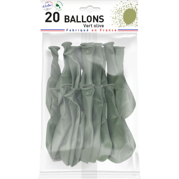 Ballon vert olive opaque – Image 3