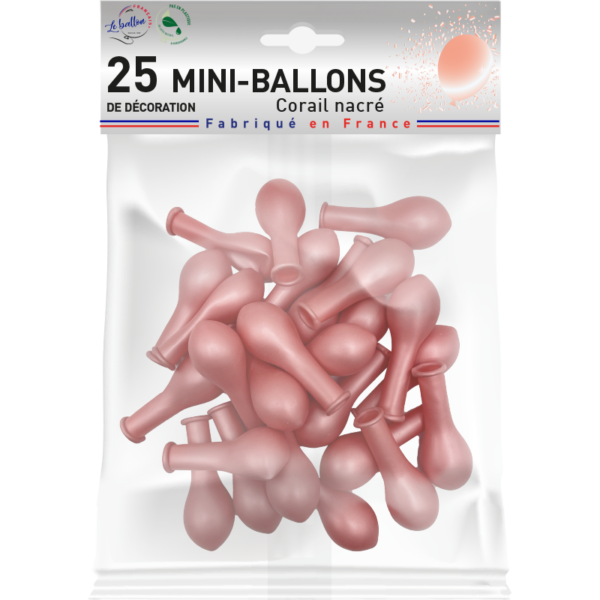 Mini-ballon corail nacré – Image 2