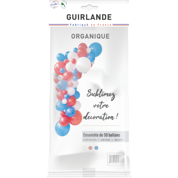 Guirlande organique bleu blanc rouge – Image 2