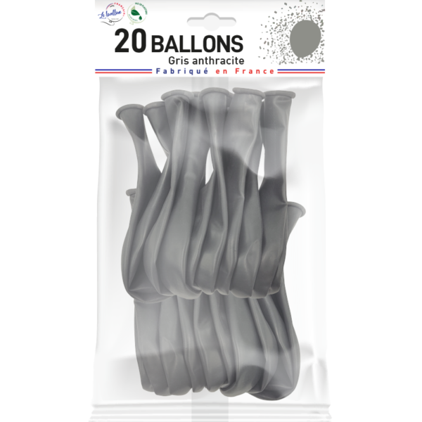Ballon gris anthracite opaque – Image 3