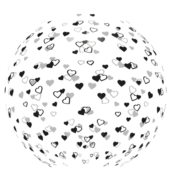 Ballon géant cristal coeurs