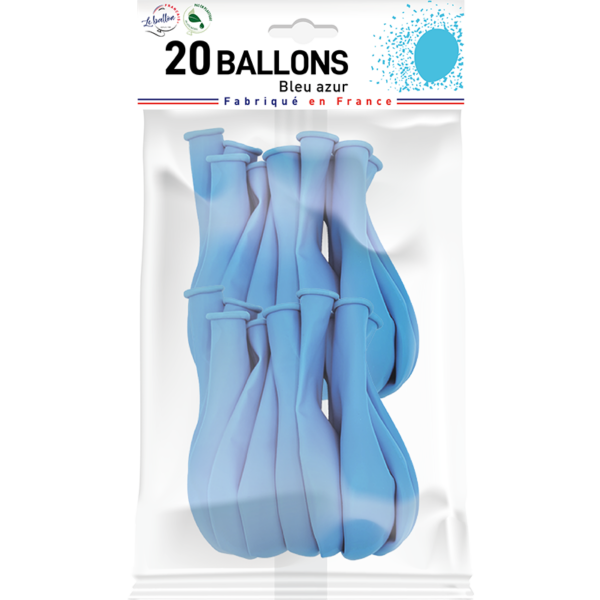 Ballon bleu azur opaque – Image 3