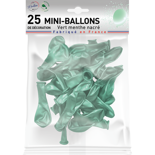 Mini-ballon vert menthe nacré – Image 2