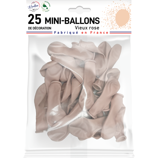 Mini-ballon vieux rose opaque – Image 2