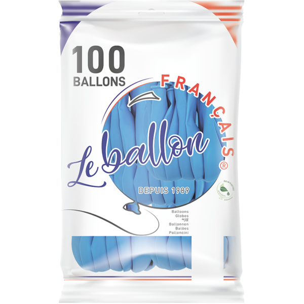 Ballon bleu azur opaque – Image 5